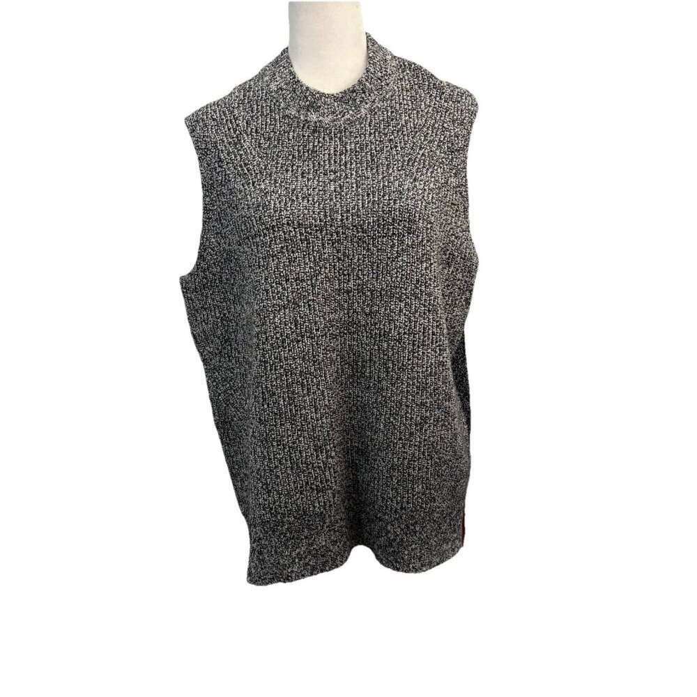 M&S Autograph Chunky Knit Sleeveless Sweater Two Tone Women UK Large /US Medium